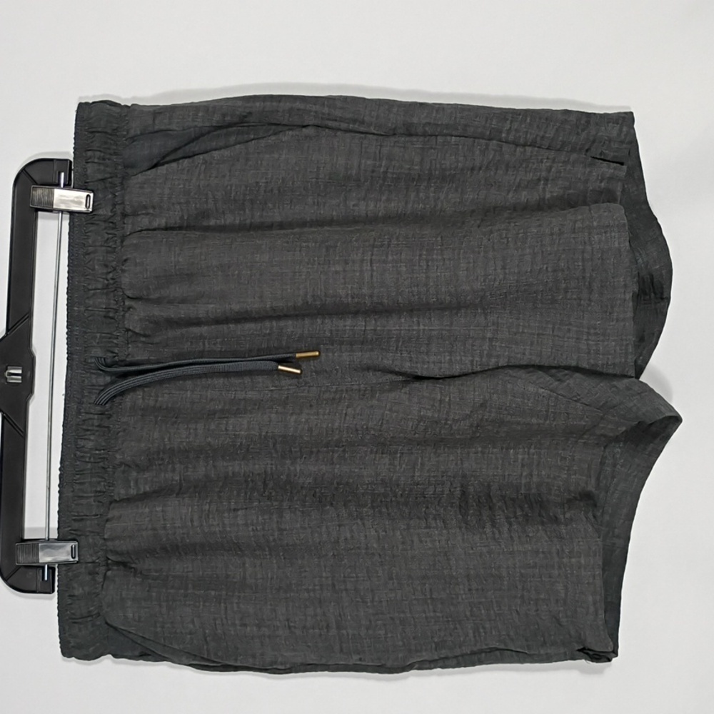 NWT Essex Crossing Aria Pewter Lightweight Texture Elastic Waist Shorts Sz XL